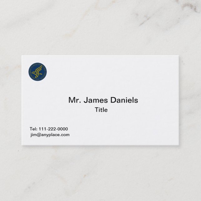 Gesundheit und menschliche Dienstleistungen (HHS) Visitenkarte (Vorderseite)