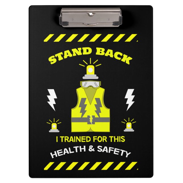 Gesundheit und Sicherheit | NEBOSH | Referent | La Klemmbrett (Vorderseite)