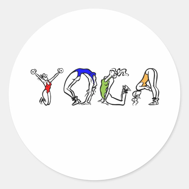 Gesundheit von Yoga-Fitnessen Runder Aufkleber (Vorderseite)
