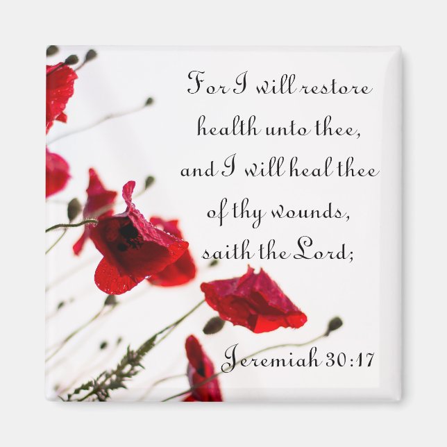 Gesundheit wiederherstellen und die Wunden heilen Magnet (Vorne)