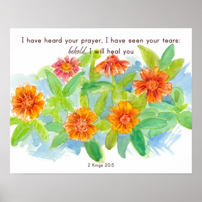 Gesundheitliche christliche Ermutigung Schrift Mar Poster (Vorne)