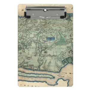 Gesundheitliche und topographische Karte von New Mini Klemmbrett