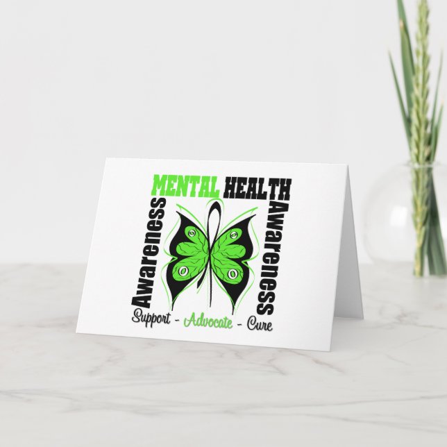 Gesundheits-Bewusstsein - Schmetterling Karte (Vorderseite)