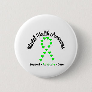 Gesundheits-Bewusstseins-Herz-Band Button