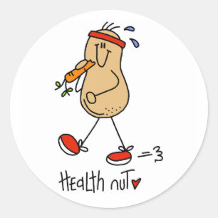 Gesundheits-Freak T-Shirts und Geschenke Runder Aufkleber