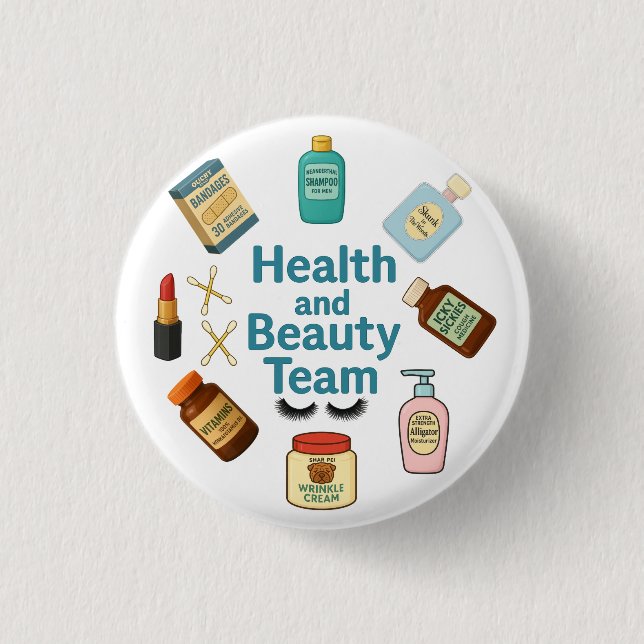Gesundheits- und Schönheitsteam Button (Vorderseite)