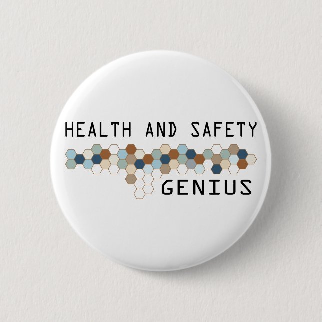Gesundheits-und Sicherheits-Genie Button (Vorderseite)