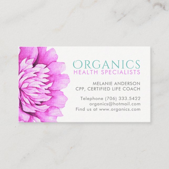 Gesundheits-und Wellness-Visitenkarten Visitenkarte (Vorderseite)