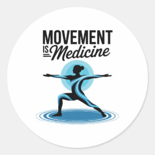 Gesundheits-Yoga-Übungs-Rehabilitations-Sportmediz Runder Aufkleber