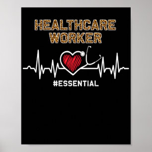 Gesundheitsarbeiter #Essential Stethoscope Heartbe Poster