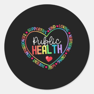 Gesundheitsbegriff Epidemiologi-Mitarbeiter Runder Aufkleber