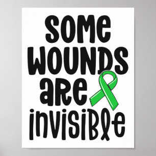 Gesundheitsbewusstsein Einige Wunden sind unsichtb Poster