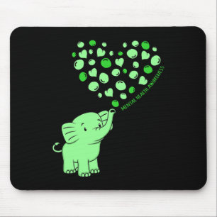 Gesundheitsbewusstsein Elefant Herzen Unterstützer Mousepad
