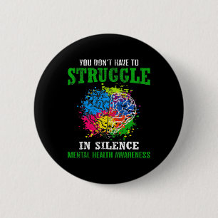 Gesundheitsbewusstsein Monat Kampf Stigma psychisc Button