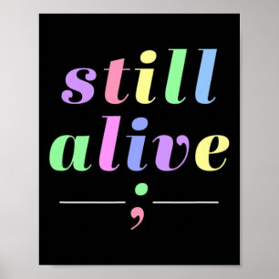 Gesundheitsbewusstsein noch lebendes Semicolon Rai Poster