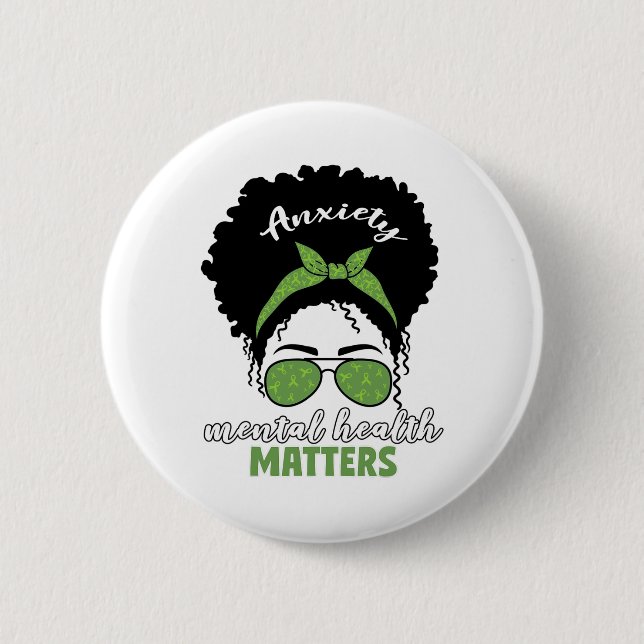 Gesundheitsbewusstsein und psychische Gesundheitsp Button (Vorderseite)