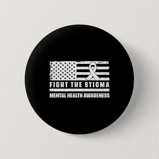 Gesundheitsflagge in den USA Wir tragen grüne psyc Button (Vorderseite)