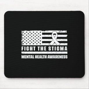 Gesundheitsflagge in den USA Wir tragen grüne psyc Mousepad
