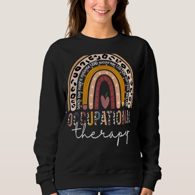 Gesundheitsfürsorge für den Beruf Leopard Boho Sweatshirt (Vorderseite)