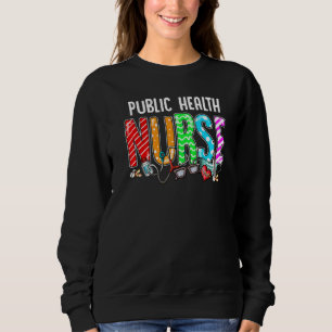 Gesundheitsfürsorge Karierte rote Liebe Herz Steth Sweatshirt