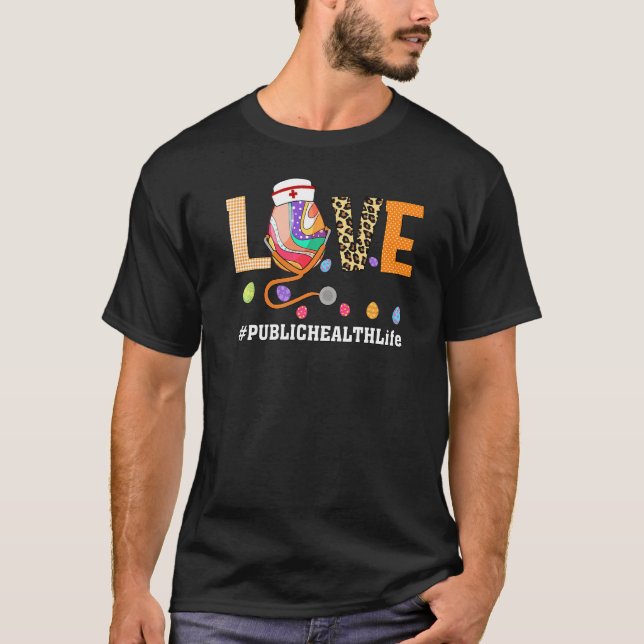 Gesundheitsfürsorge Kariertes Ei Sonnige Liebe Ste T-Shirt (Vorderseite)