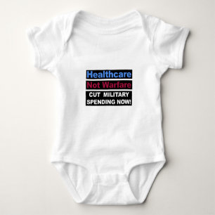 Gesundheitsfürsorge statt Krieg Baby Strampler