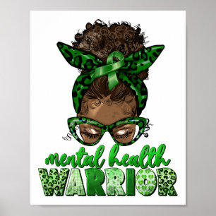 Gesundheitsfürsorgemonat - Messy Bun Black Wom Poster