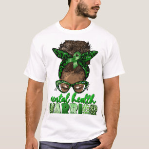 Gesundheitsfürsorgemonat - Messy Bun Black Wom T-Shirt