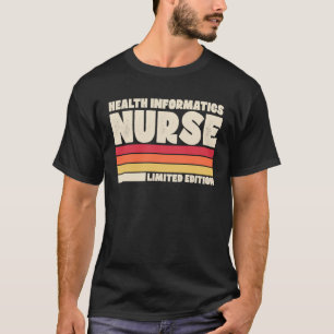 Gesundheitsinformatik Nurse Retro Vintager Stil T-Shirt