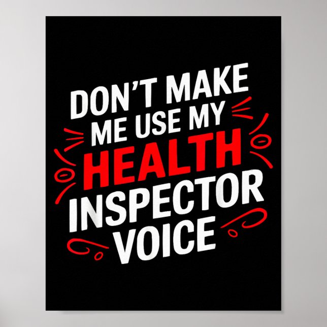 Gesundheitsinspektor Beruf Gesundheitswesen  Poster (Vorne)