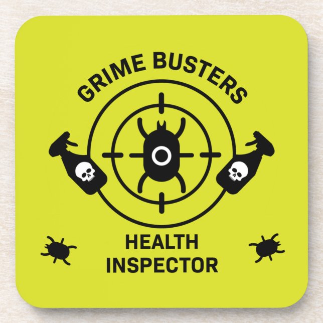 Gesundheitsinspektor Getränkeuntersetzer (Vorderseite)