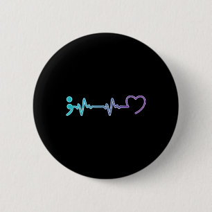 Gesundheitskrankheit Herzschlag Suizidprävention Button