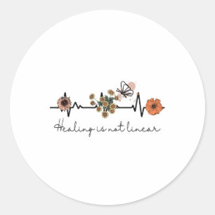 Gesundheitskursheilung ist nicht linear runder aufkleber