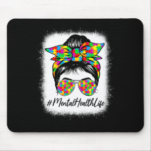 Gesundheitslehre Bun Women Support Autismus Awaren Mousepad