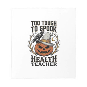 Gesundheitslehrer Halloween-Shirt Vintage graviert Notizblock