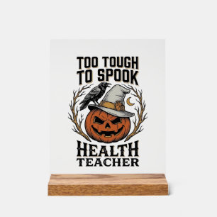 Gesundheitslehrer Halloween-Shirt Vintage Gravur P Acrylschild