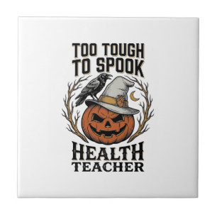 Gesundheitslehrer Halloween-Shirt Vintage Gravur P Fliese