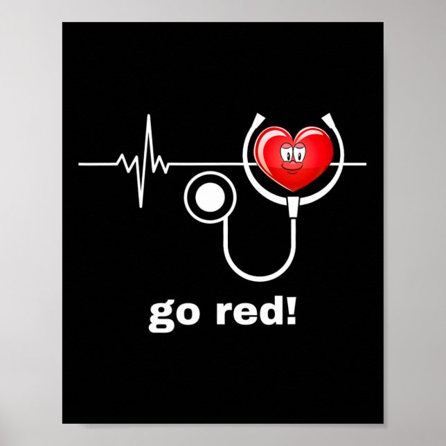 Gesundheitsmonat Februar Amerikanische Herzgesundh Poster (Vorne)