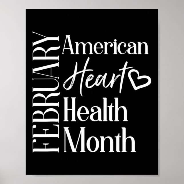 Gesundheitsmonat Februar Amerikanische Herzgesundh Poster (Vorne)