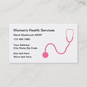 Gesundheitspflegerin für Frauenheilkunde Medizin Visitenkarte