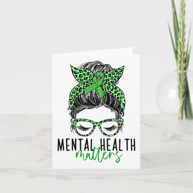 Gesundheitsproblem Bun Woman Neurodiversity Emo Karte (Vorderseite)