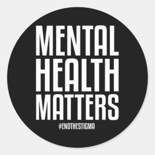 Gesundheitsprobleme beenden das Stigma Mental Heal Runder Aufkleber
