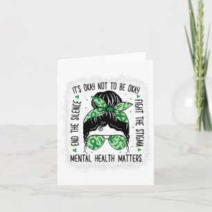 Gesundheitsprobleme: Bun Mental Health Awareness Karte