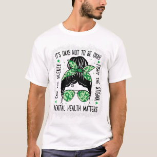 Gesundheitsprobleme: Bun Mental Health Awareness T-Shirt