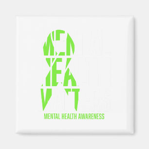 Gesundheitsprobleme Grüne Schleife Psychische Gesu Magnet