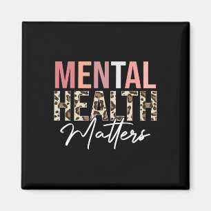Gesundheitsprobleme Leopard Mental Health Awaren Magnet