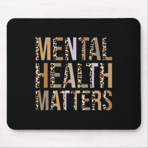 Gesundheitsprobleme Leopard Print Mental Awareness Mousepad