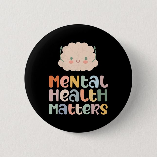 Gesundheitsprobleme Mental Health Awareness Angst Button (Vorderseite)