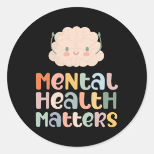 Gesundheitsprobleme Mental Health Awareness Angst Runder Aufkleber