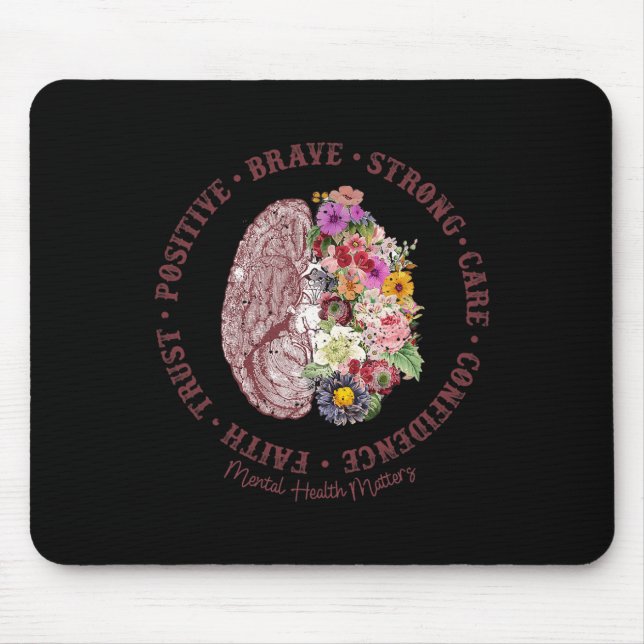 Gesundheitsprobleme Mental Health Awareness Mousepad (Vorne)